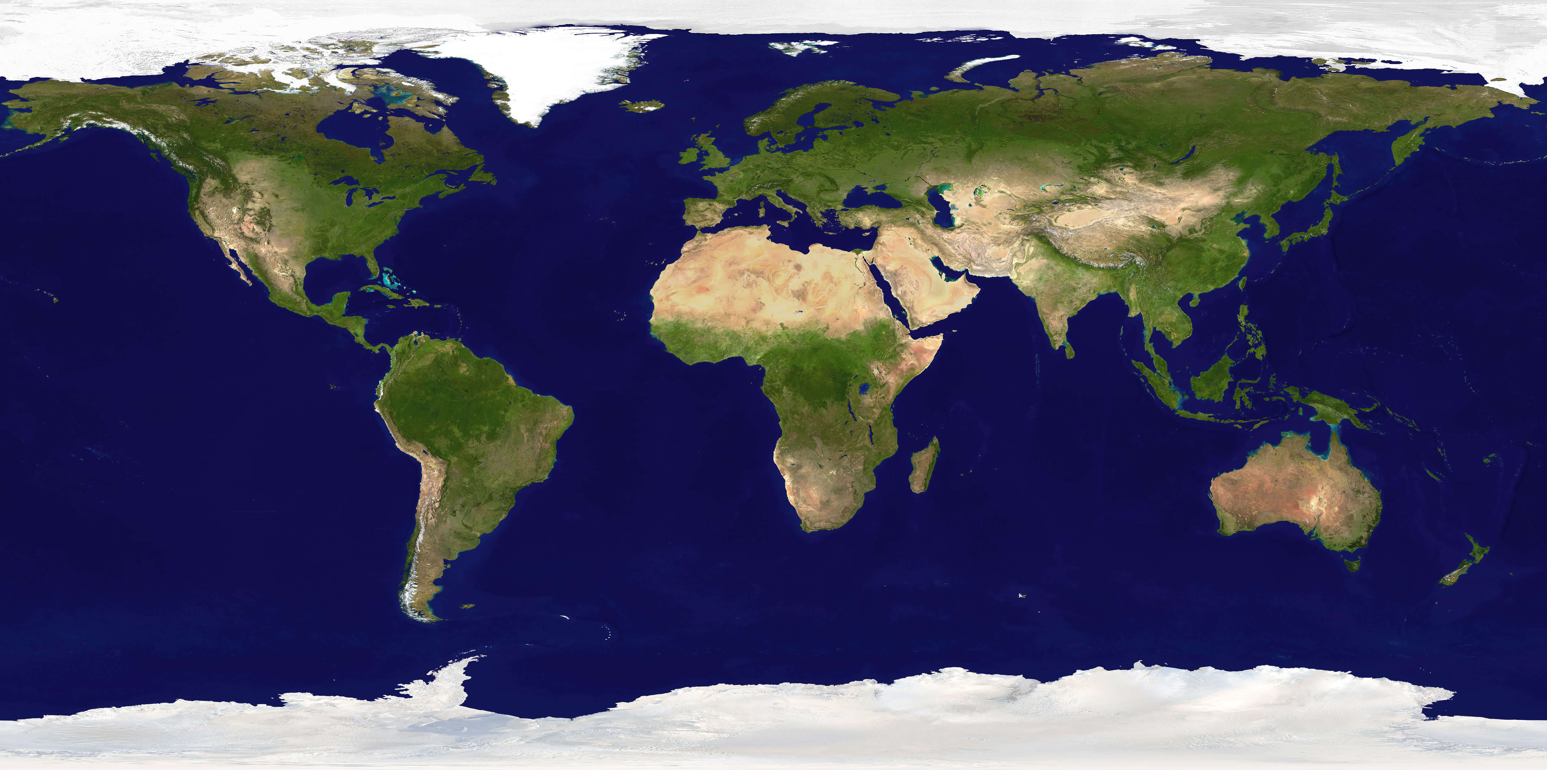 Earth satellite map