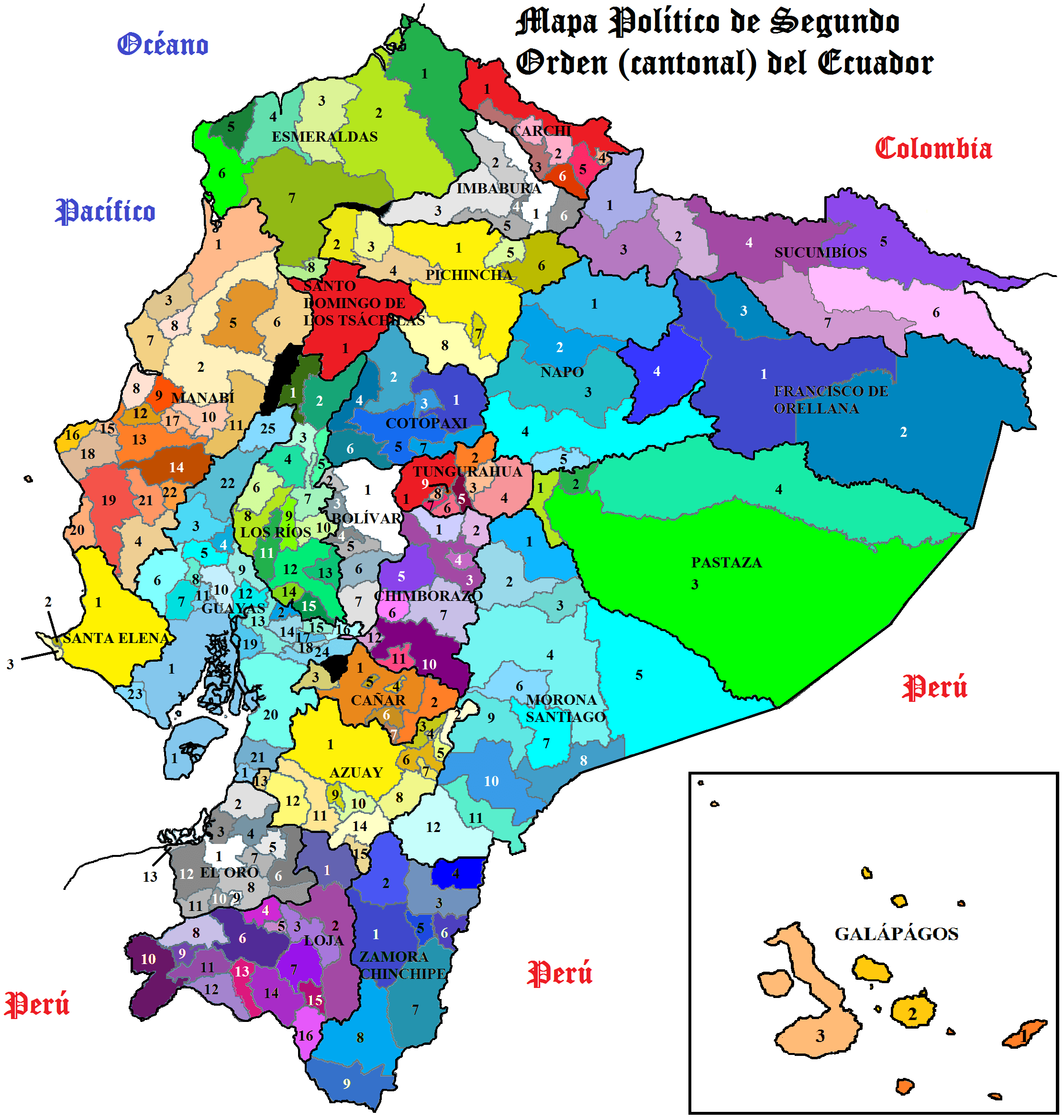 Cantons of Ecuador 2011