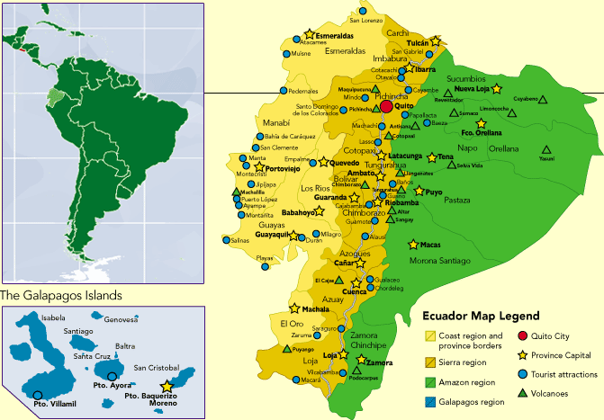 Ecuador Legend Map