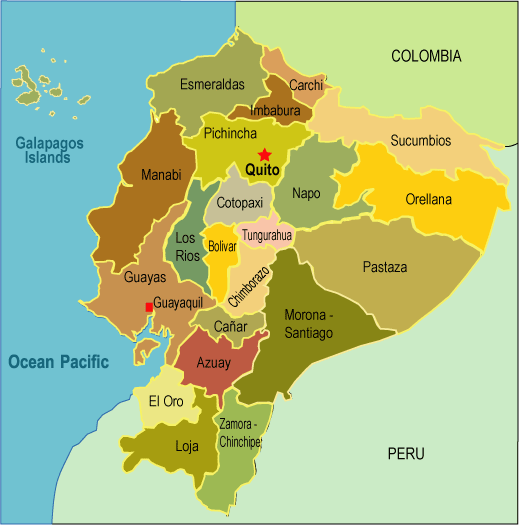 Ecuador Provinces Map