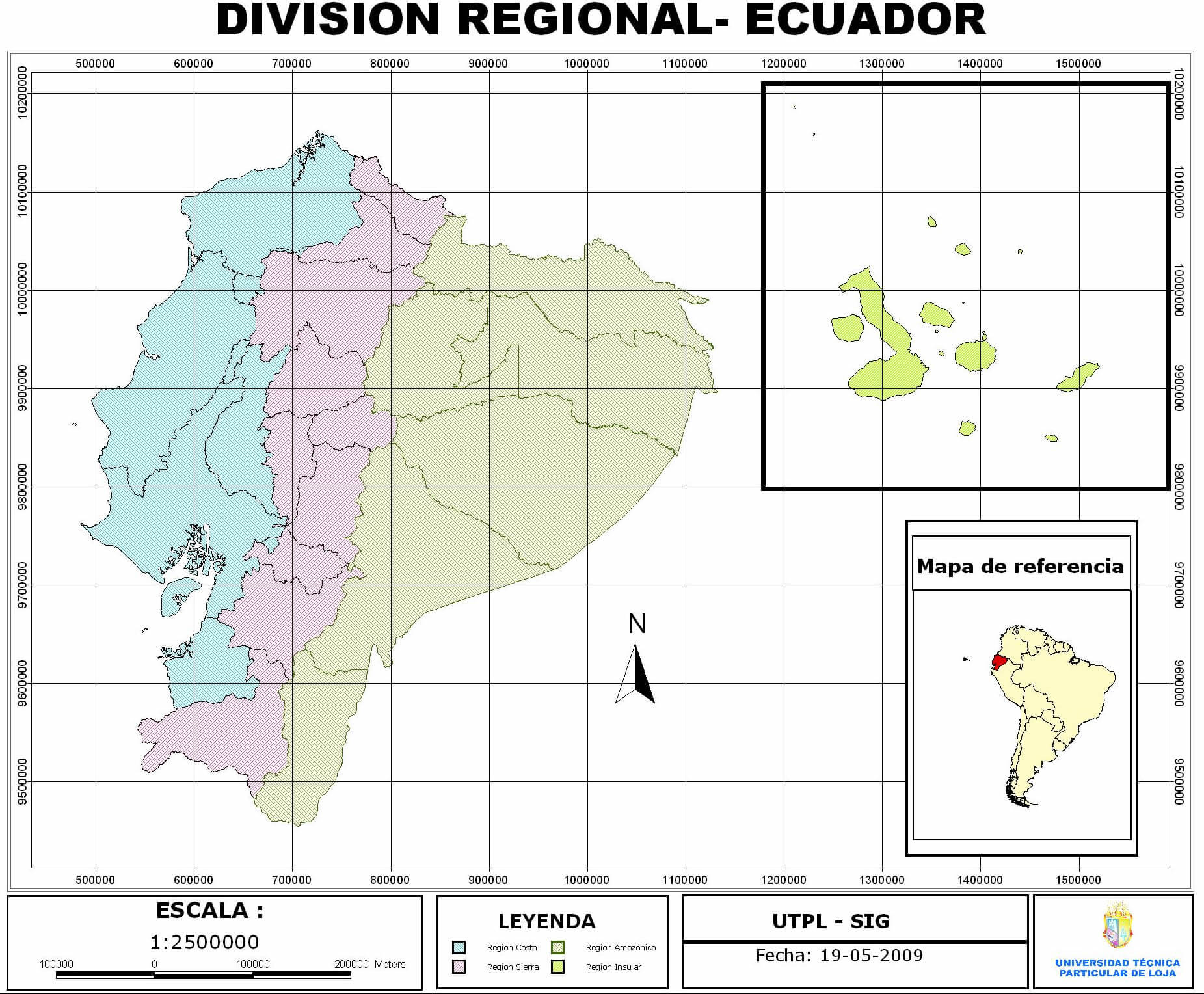 Regional Division of Ecuador 2009