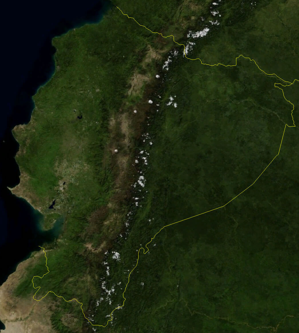 Satellite Image of Ecuador