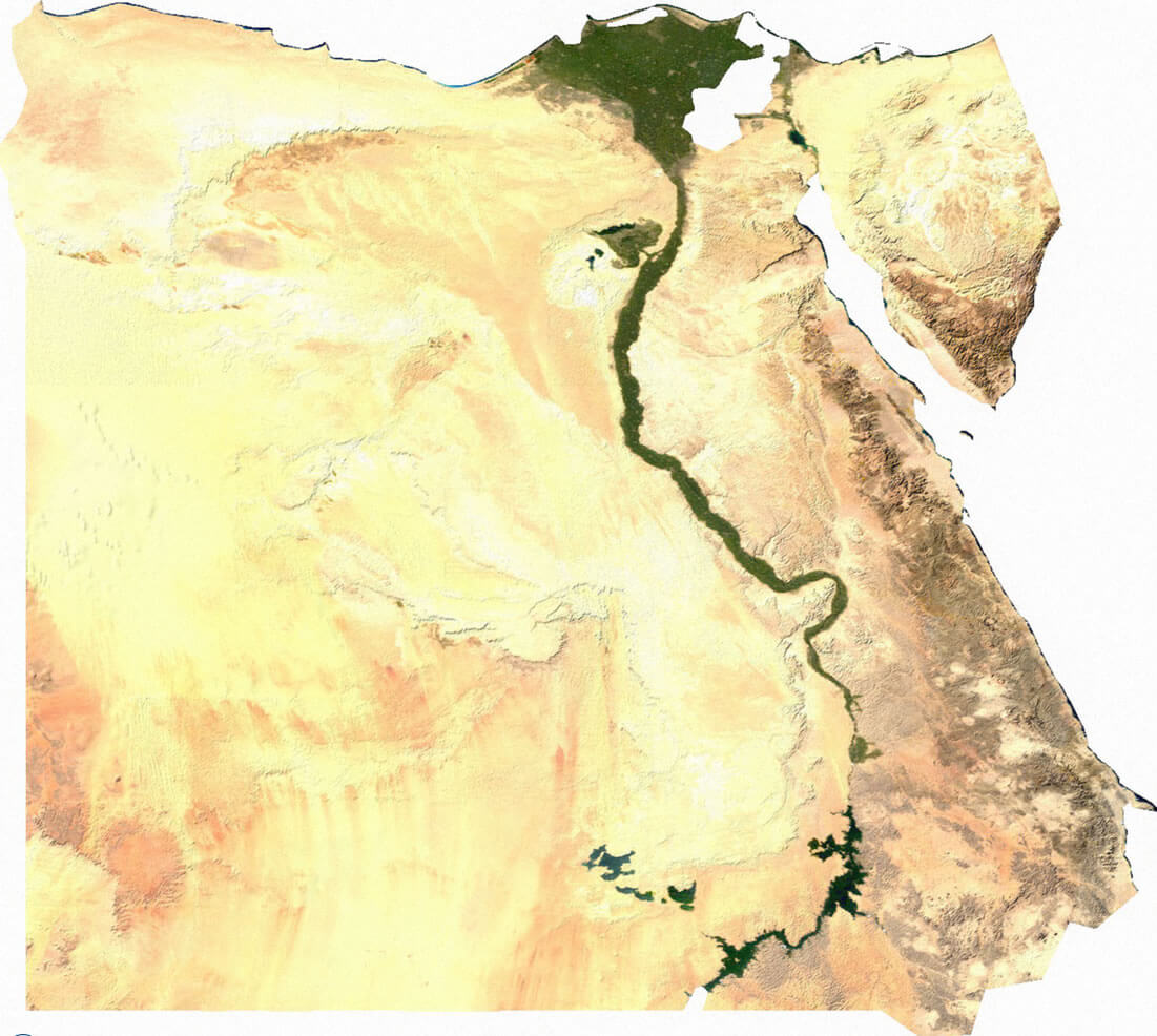 egypt nile river satellite image