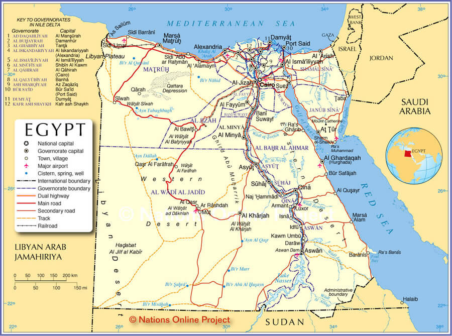 maps egypt