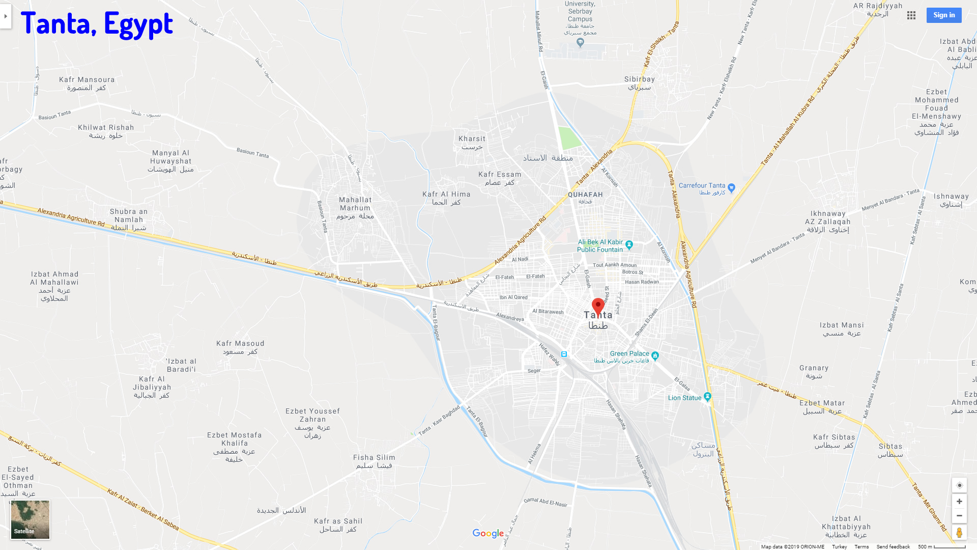 Tanta map Egypt