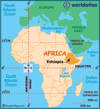 ethiopia map africa