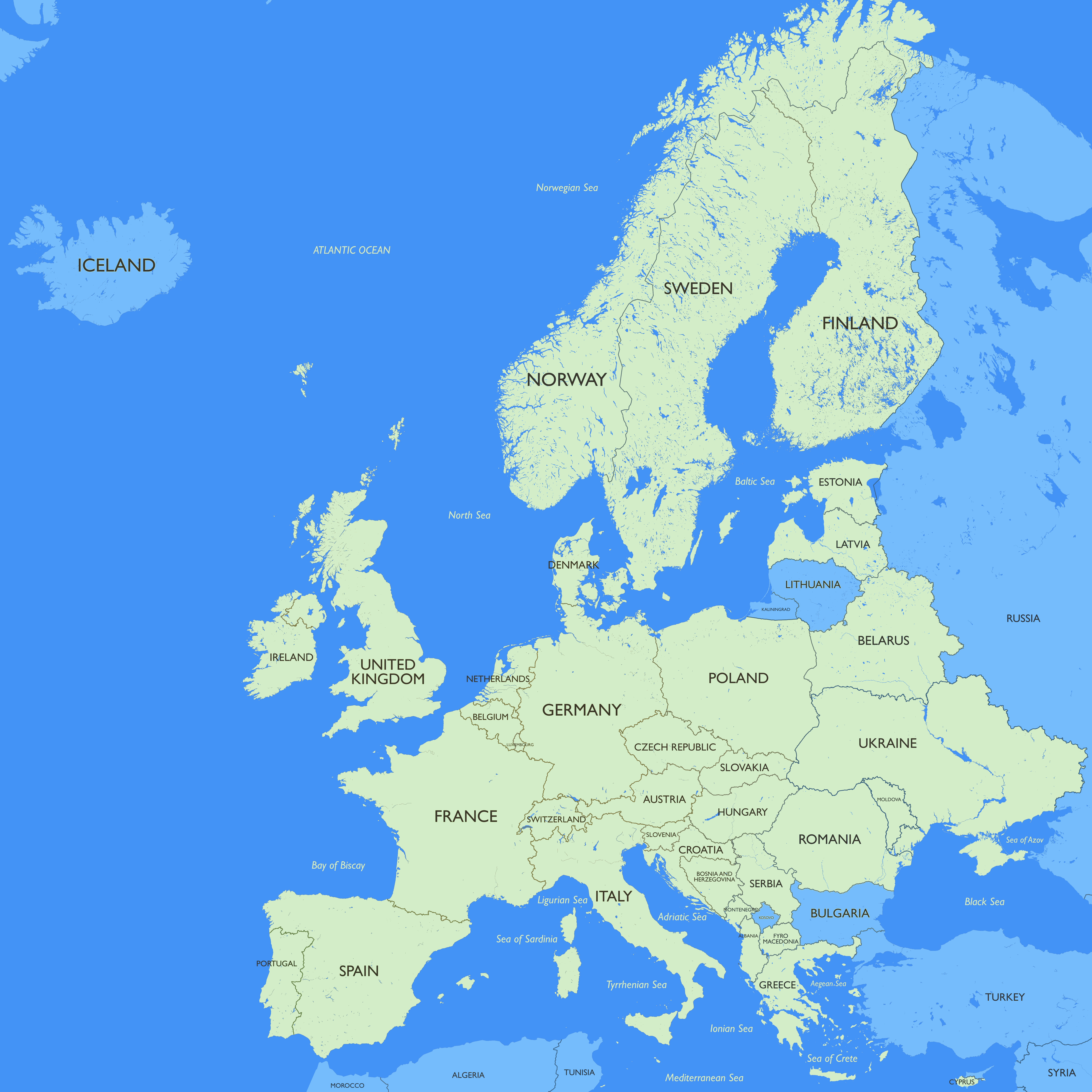 European Union Members Map
