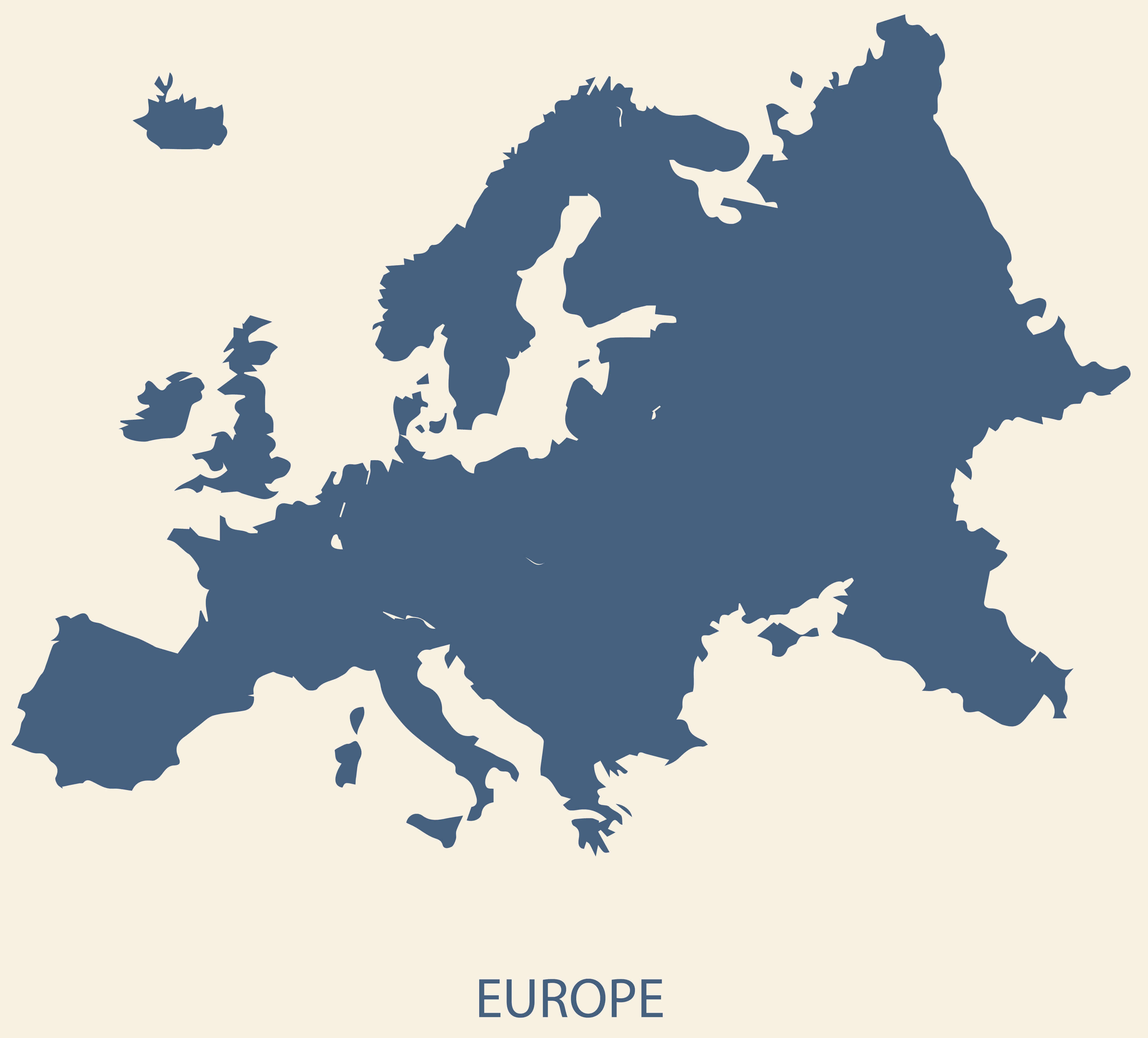 Blank Europe map