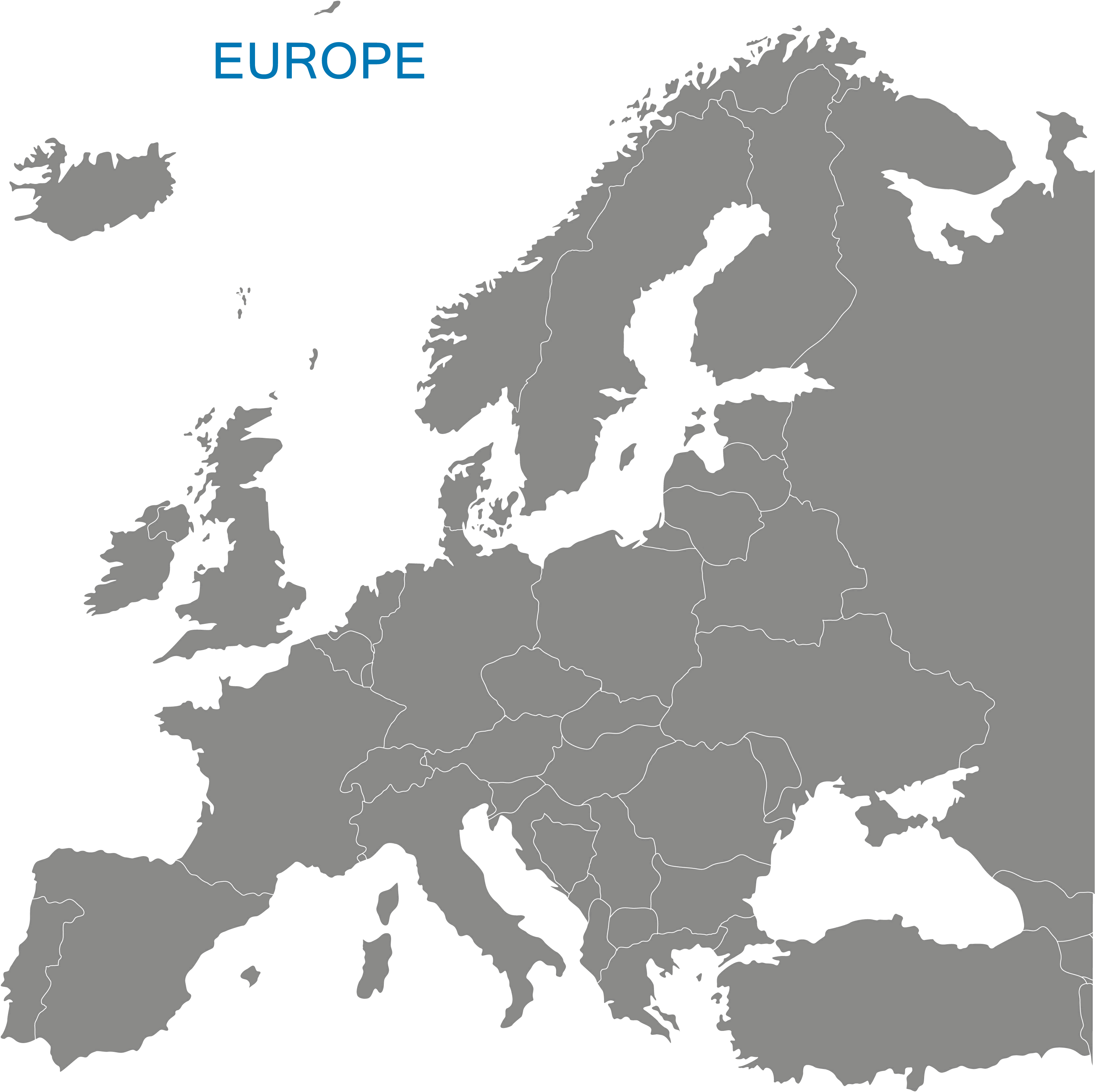 Europe blank map