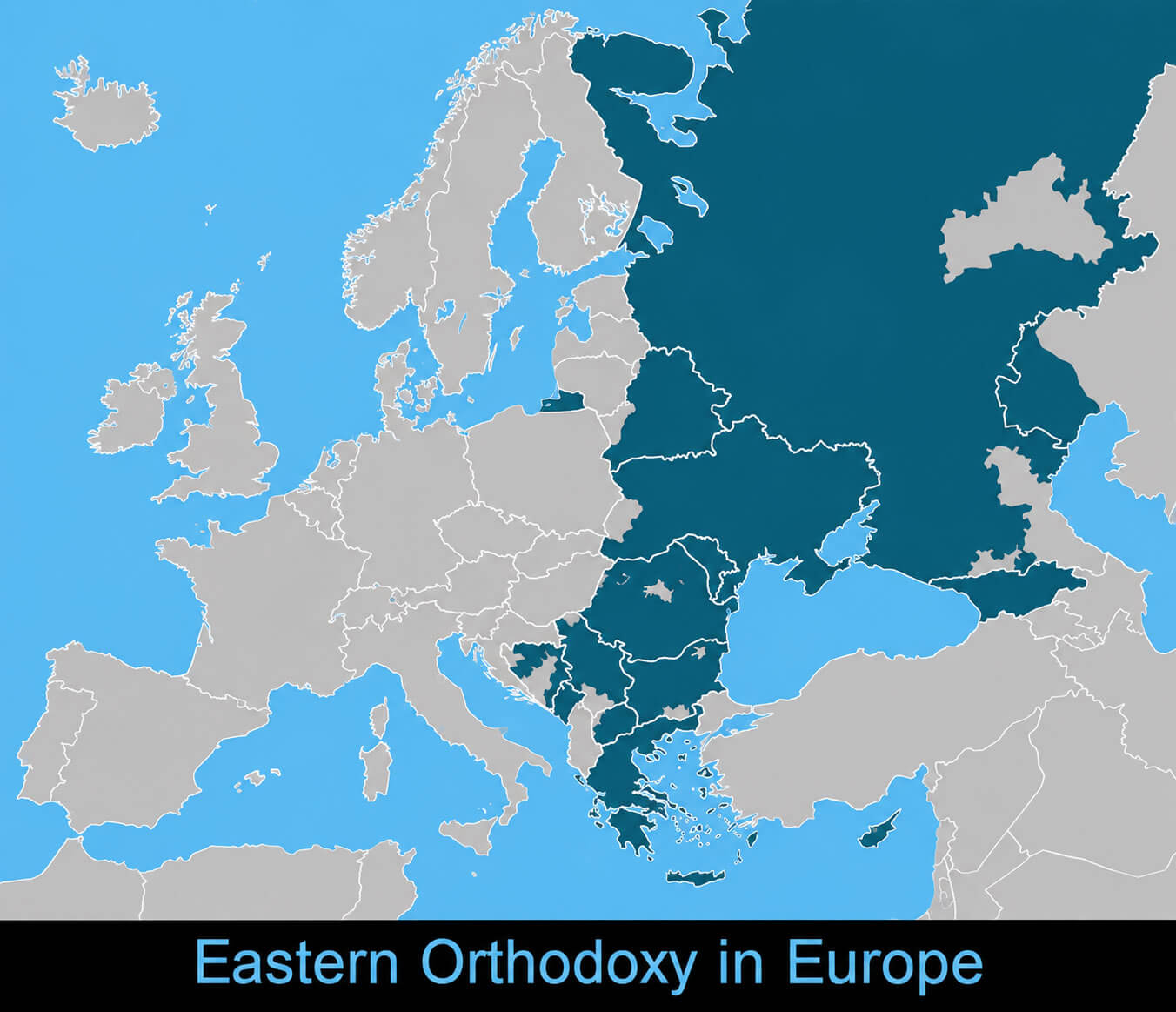 Eastern Orthodox Christianity Europe map