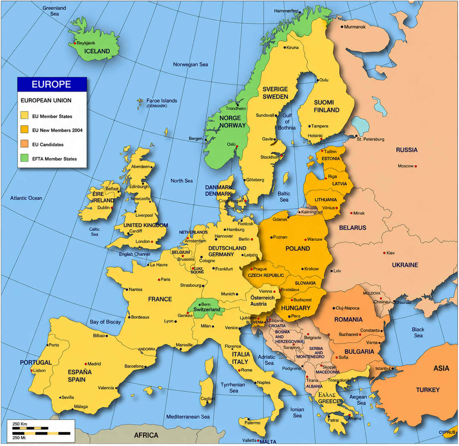 European union member states map