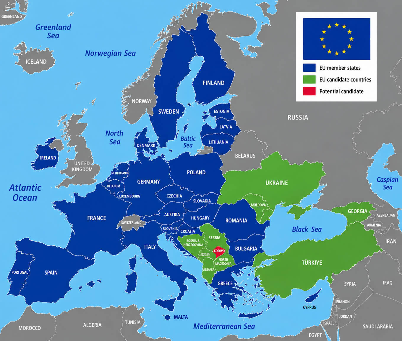 EU detailed map