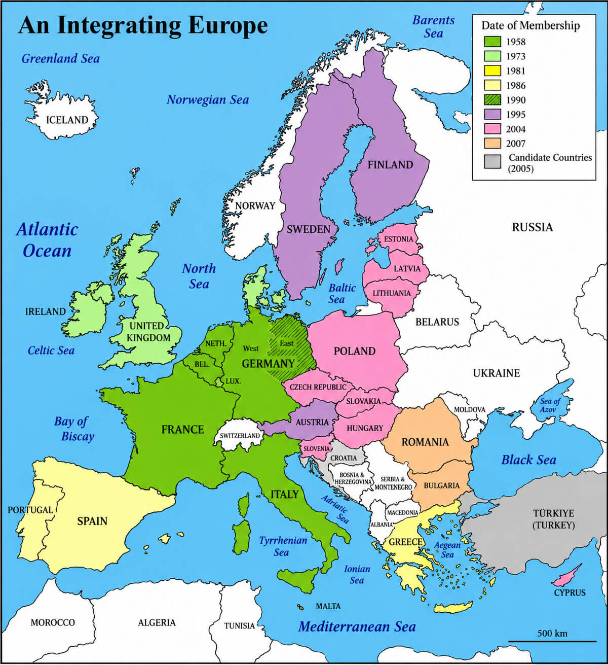 European Union countries map