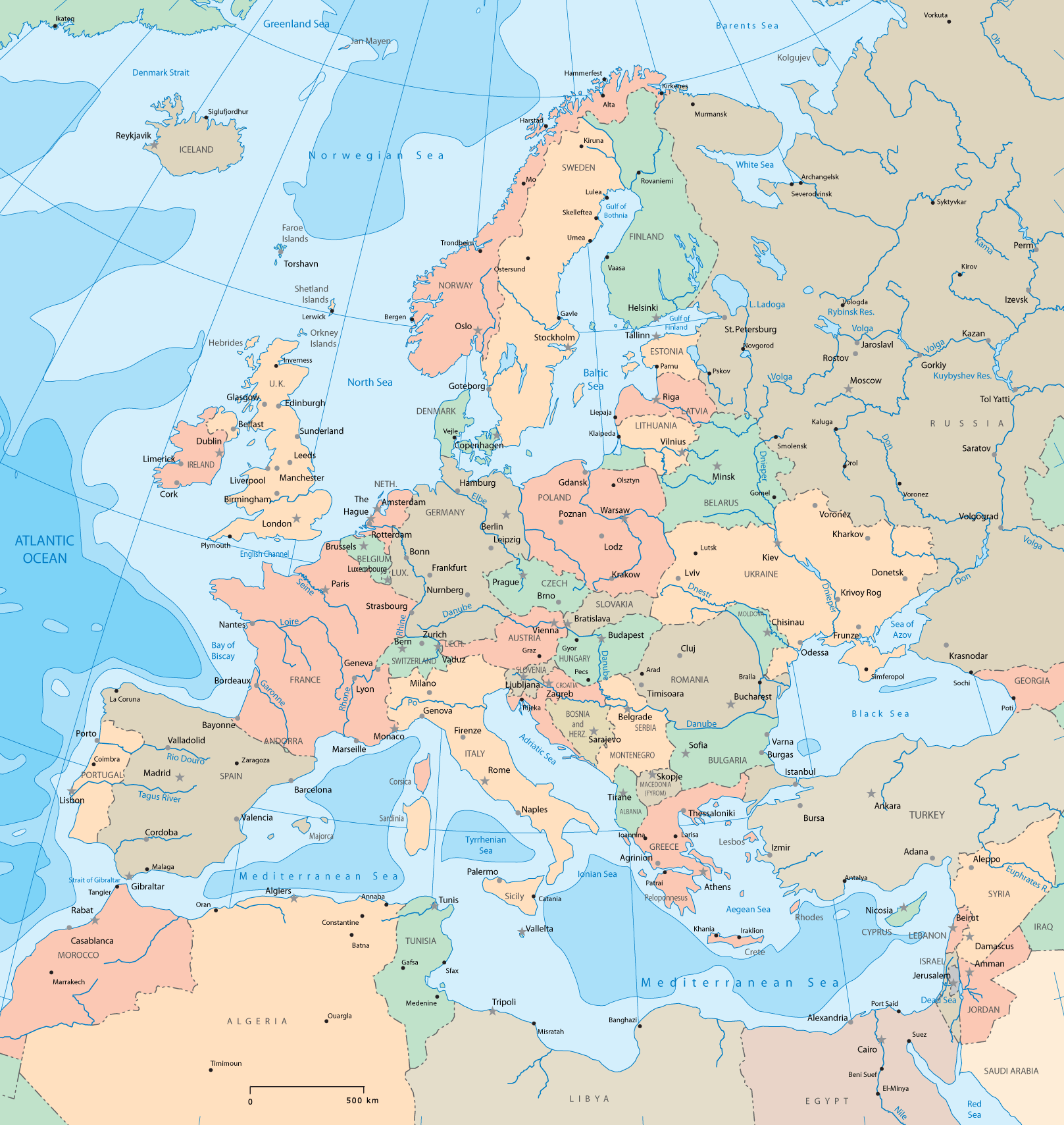 europe political map