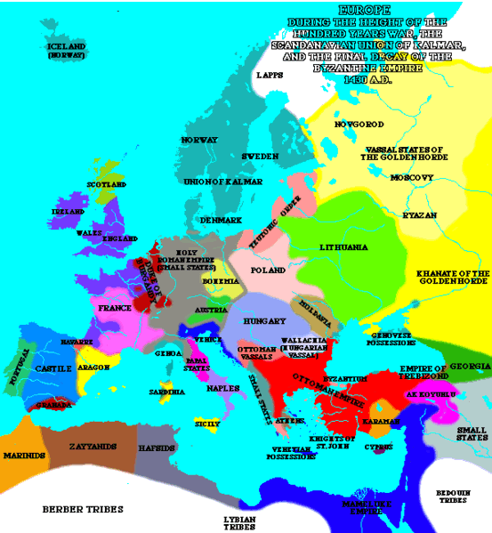 europe map 1430