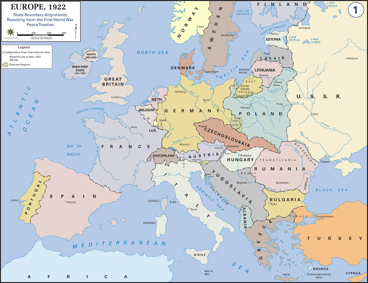 europe map after world war1