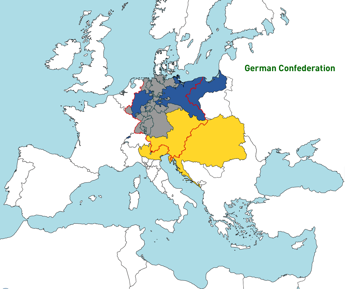 europe map german confederation