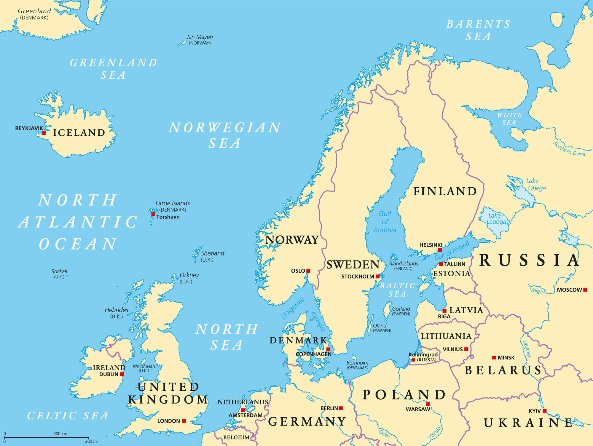 Northern Europe map