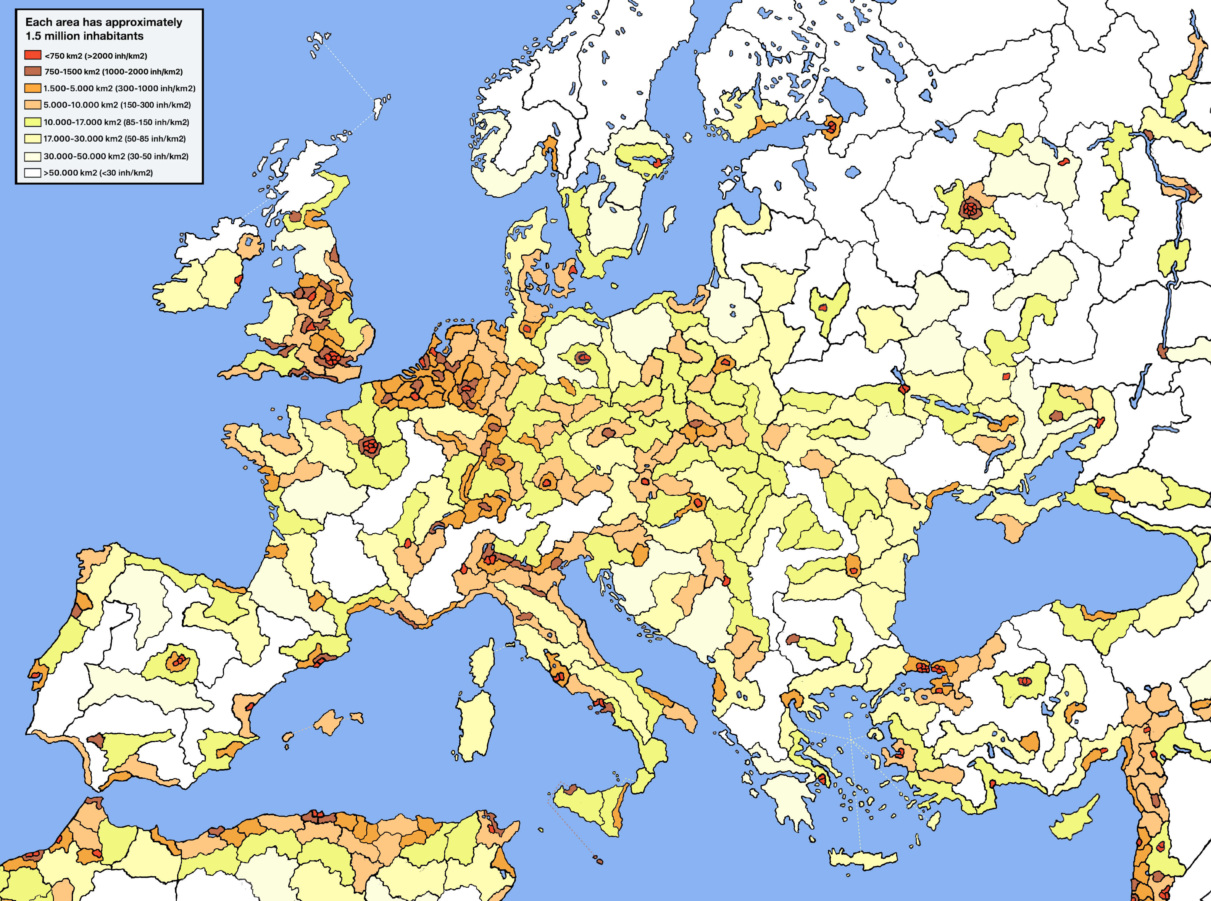 Population Density Map Of Europe Map