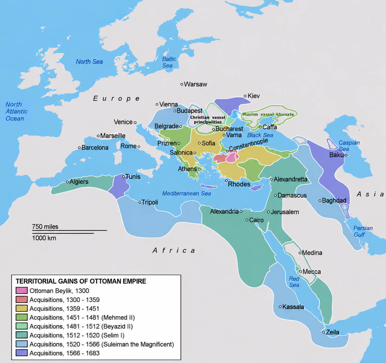 Ottoman Empire map 1683