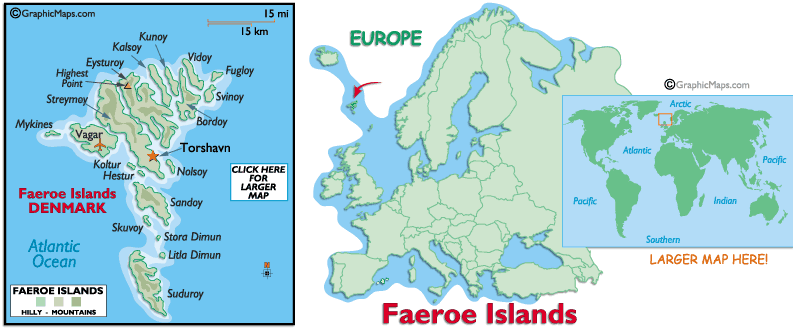 MAP OF FAROE ISLANDS