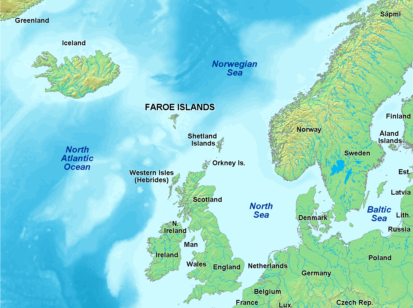 Faroe Islands Map Faroe Islands