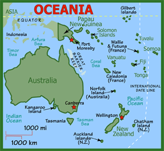 fiji map australia