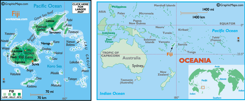map of Fiji