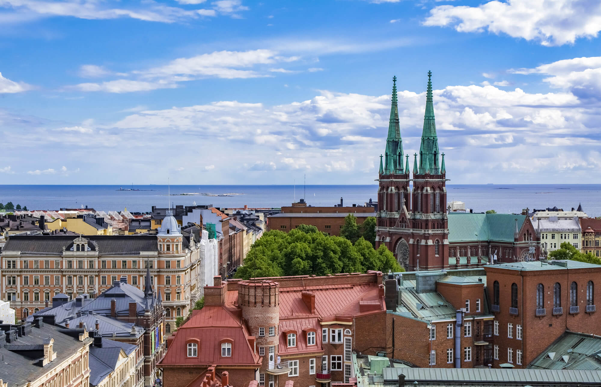 Aerial view of Helsinki, Finland