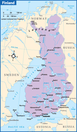 Finland Country Map