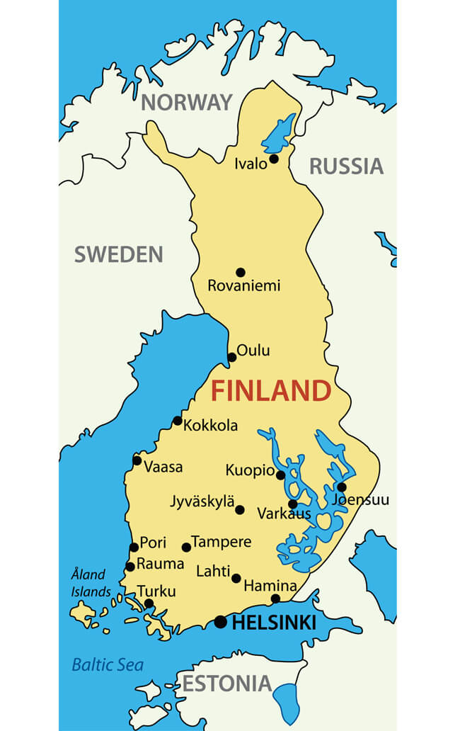 Finland vector Map