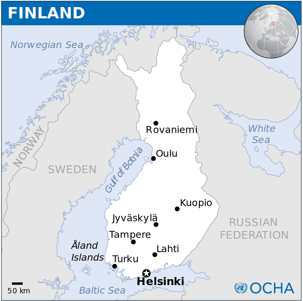 finland location map