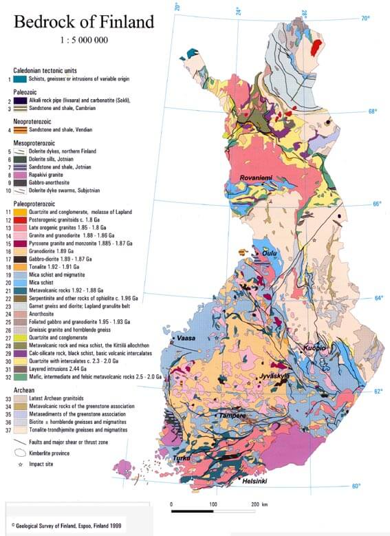 finland map bedrock