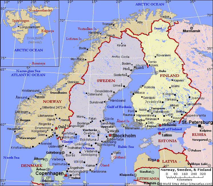 finland map scandinavia