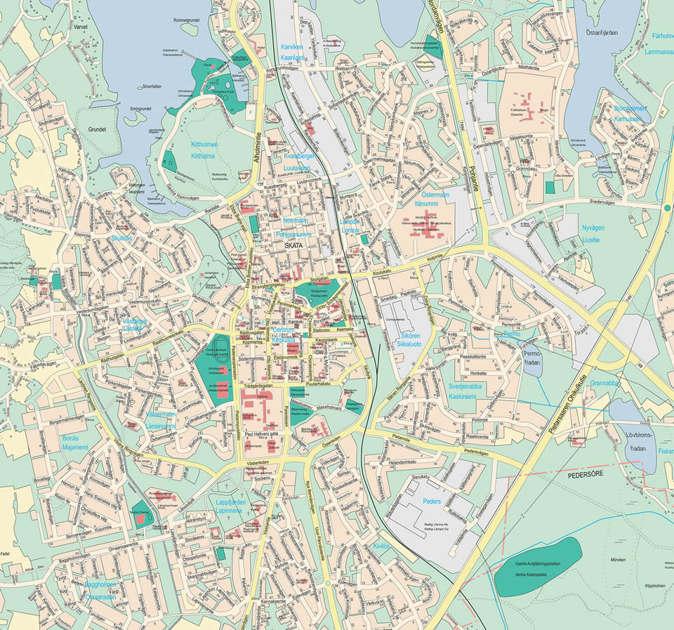 Jakobstad city map