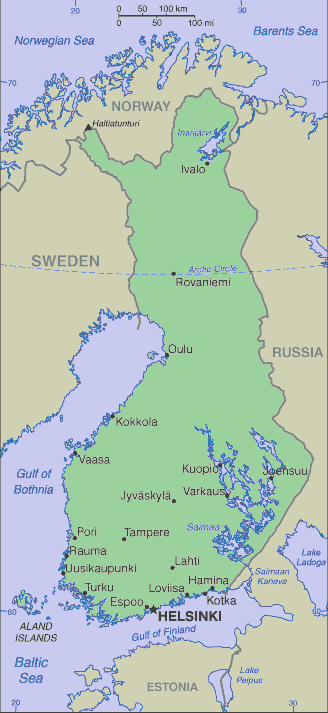 map of finland Kerava