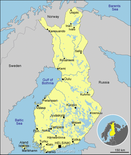 map of finland Lahti