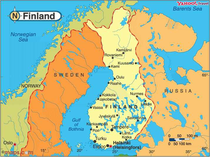 Finland map Nokia
