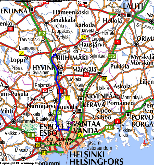 Riihimaki map helsinki