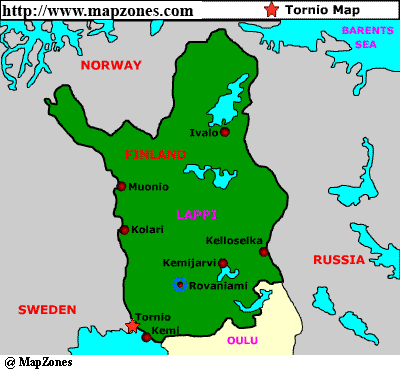 Tornio province map