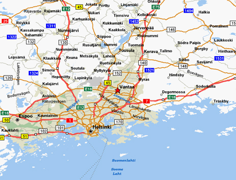 map of Vantaa