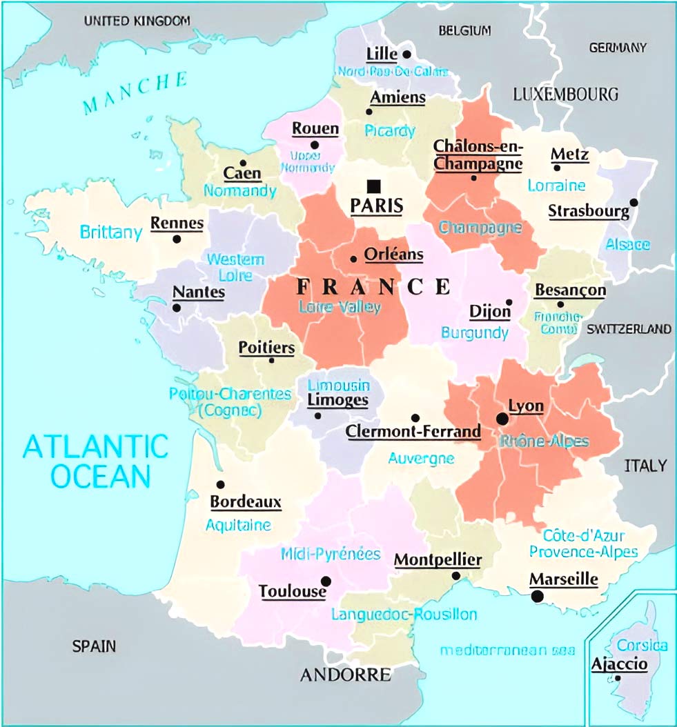 Navigating France: A Cartographic Journey Through its Region