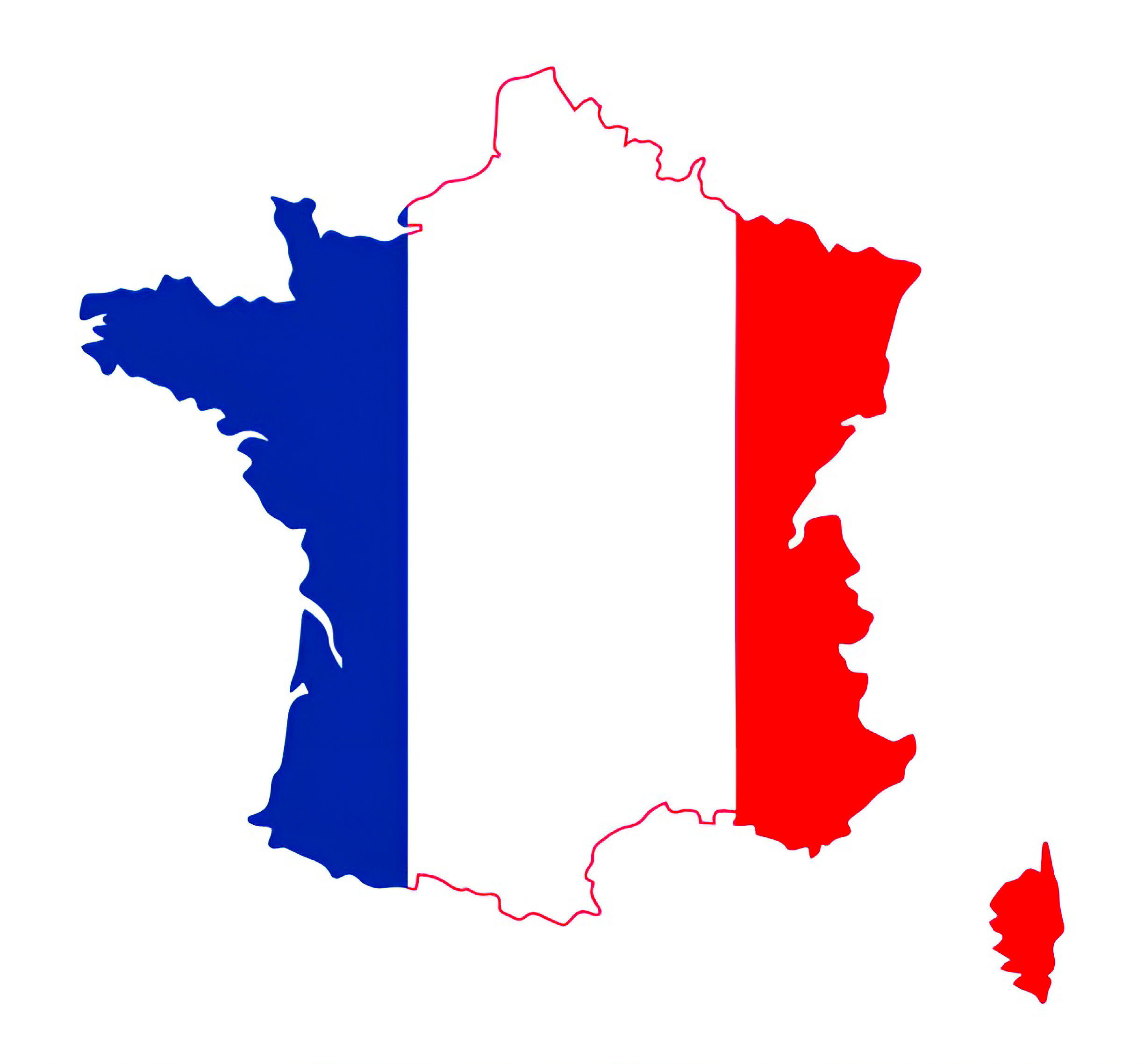 France Flag Map