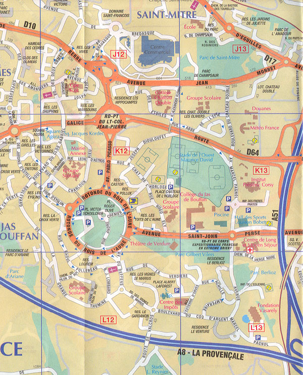 map of aix en provence city centre Aix En Provence Map map of aix en provence city centre