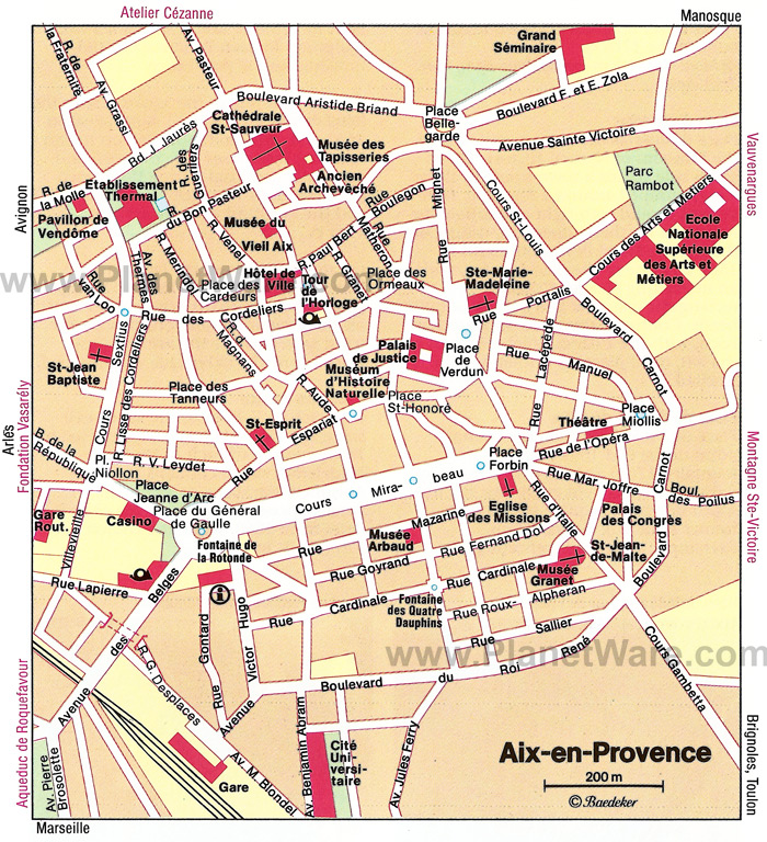 map of aix en provence city centre Aix En Provence Map map of aix en provence city centre