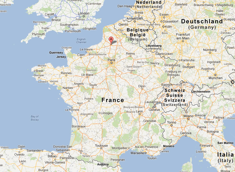 map of Amiens france