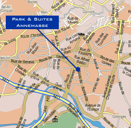 Annemasse center map