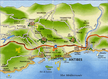 Antibes tourist map