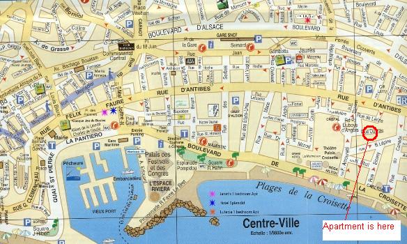 Antibes center map
