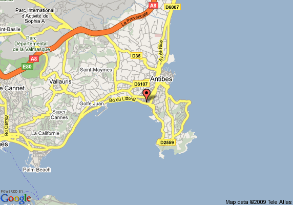 Antibes regions map